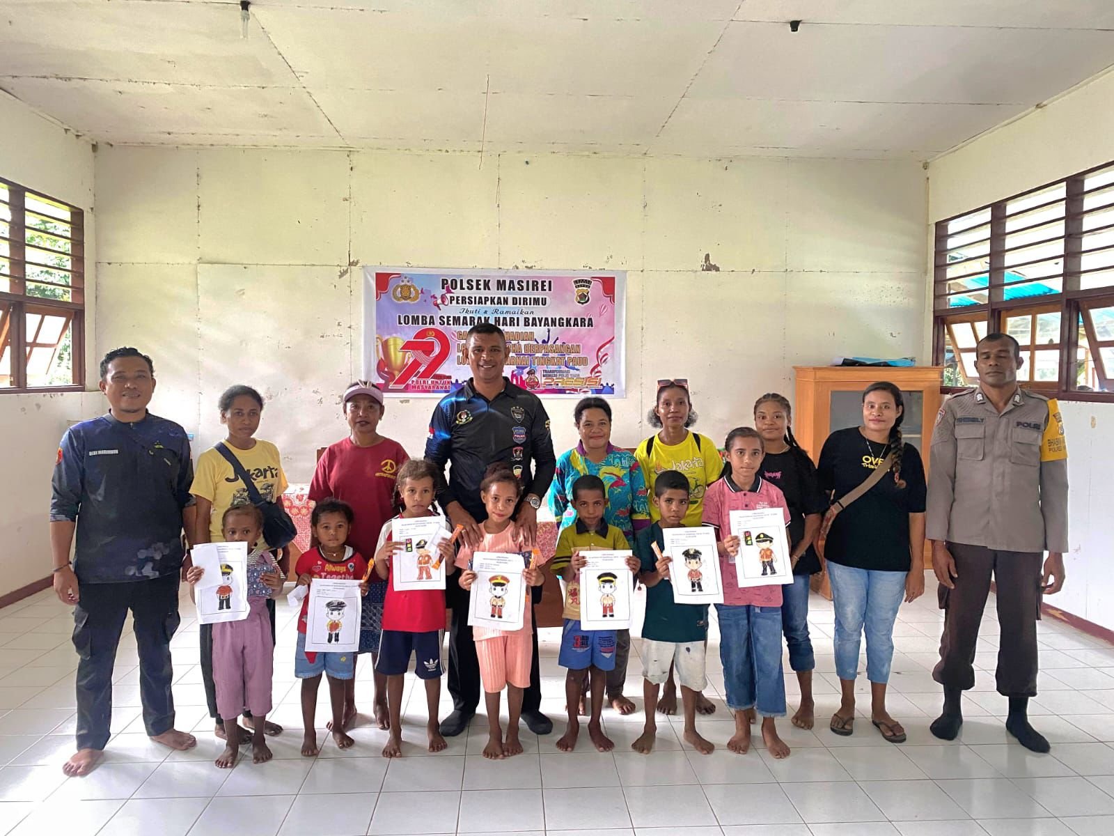 Semarak Hari Bhayangkara ke-79, Polsek Masirei Gelar Lomba Seru untuk Anak-anak dan Masyarakat