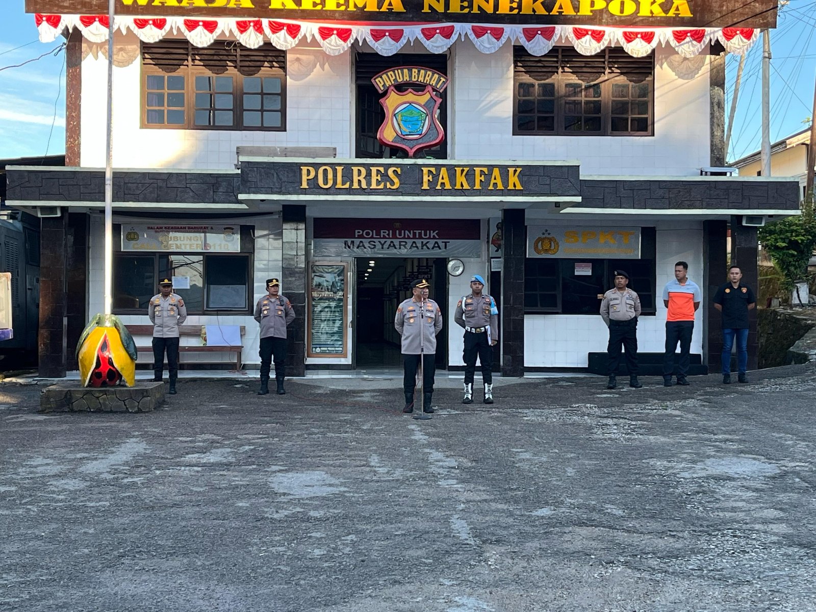 Polres Fakfak Kerahkan 124 Personel Amankan Kunjungan Menteri Dikti Saintek RI di Kabupaten Fakfak