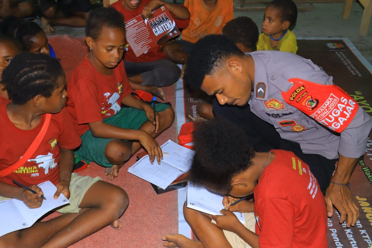 Tingkatkan Kualitas Anak-anak di Yalimo dalam Berhitung Cepat, Satgas Si-Ipar Terus Asah Kemampuan Anak-anak