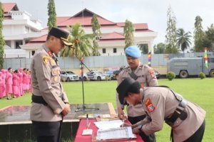 Kapolres Merauke Pimpin Sertijab dan Pengukuhan Pejabat Utama Polres Merauke