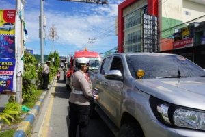 Operasi Patuh Mansinam 2025 Satgas Preemtif Laksanakan Pengaturan, Sosialisasi, dan Pemeriksaan Kesehatan Bagi Pengguna Jalan