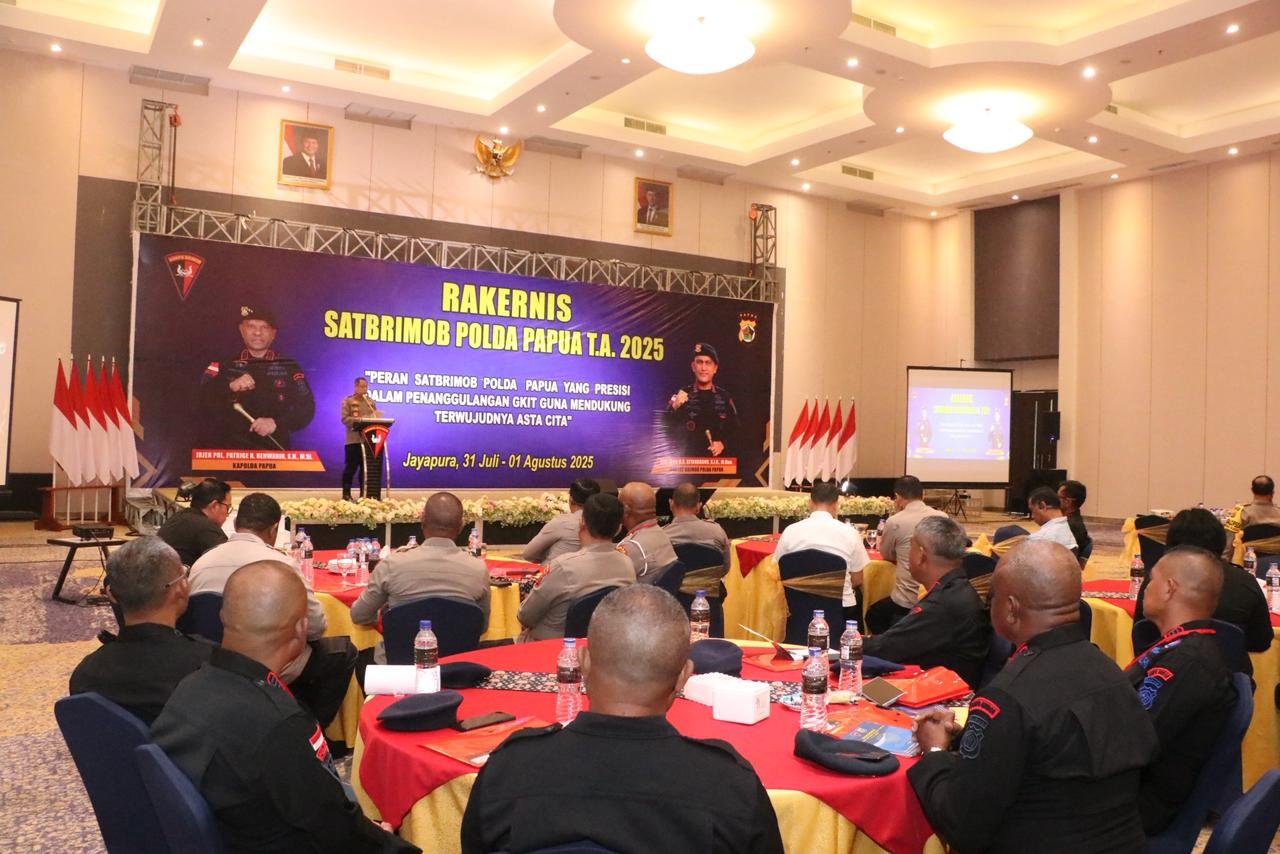 Dalam Rangka Penanggulangan Keamanan Tinggi, SatBrimob Gelar Rakernis