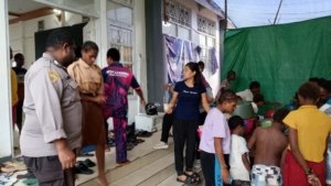 Polres Mappi Amankan Posko Pengungsian Banjir, 348 Warga Ditampung di Tiga Lokasi