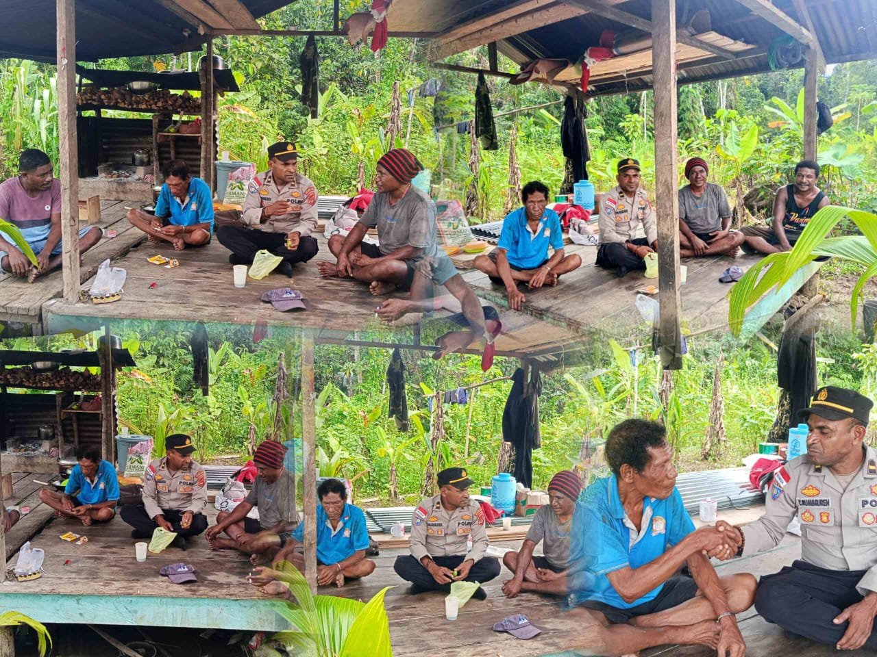 Polsek Muara Tami Ajak Warga Kampung Mosso Jaga Kamtibmas Jelang PSU Pilgub Papua