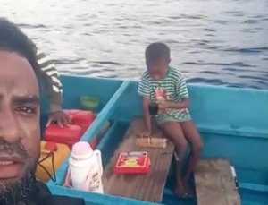 Berkat kesigapan Bhabinkamtibmas Polres Supiori, Seorang Anak Kecil yang Terbawa Arus Berhasil Diselamatkan