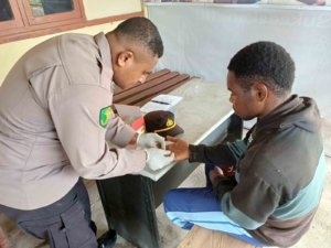 Melayani dengan sepenuh hati Subsatgas Keladi Sagu hadir di Distrik Kenyam, Kab.Nduga Papua Pegunungan