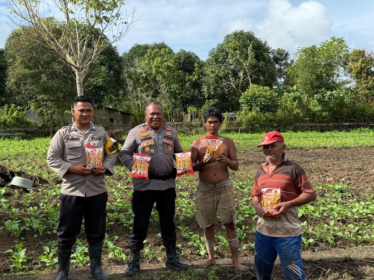 Polres Teluk Bintuni Berikan Bantuan Bibit Jagung Bertongkol Dua