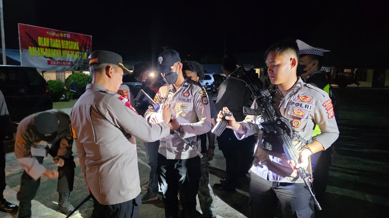 Wujudkan Kamtibmas Kondusif, Polres Mappi Lakukan Sweeping dan Patroli Menjelang HUT RI ke-80