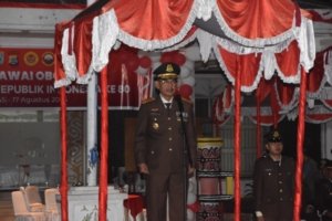 Polda Papua Barat Ikuti Upacara Taptu dan Pawai Obor Peringatan HUT ke-80 Kemerdekaan RI