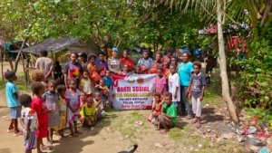 Siswa SIP 54 Gel II asal Polres Merauke Polda Papua Melaksanakam Bhakti Sosial Di Panti Asuhan Dan Daerah Pesisir Pantai