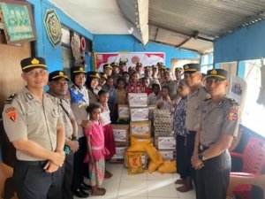 Siswa SIP Angkatan 54 Gelombang II Polda Papua Gelar Bakti Sosial Bertajuk “Berbagi dengan Hati”