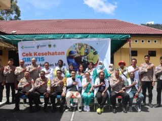 Wujudkan Personel Sehat dan Bugar, Polres Puncak Jaya Ikuti Pemeriksaan Kesehatan Gratis dari Puskesmas Mulia