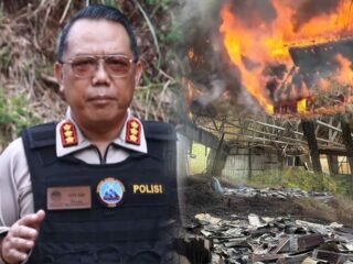 KKB Bakar SMP Negeri Kiwirok, Satgas Ops Damai Cartenz Amankan Desa Sekitar