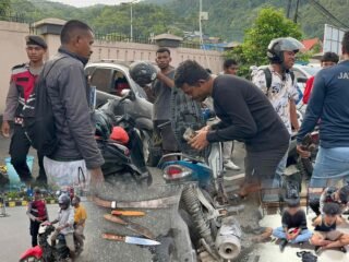 Hari Ke-9 Operasi Sikat Cartenz II 2025, Polda Papua Amankan 26 Motor Tanpa Surat dan 3 Pelaku Pembawa Ganja