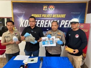Satresnarkoba Polres Merauke Ungkap Kasus Peredaran Narkotika Jenis Ganja