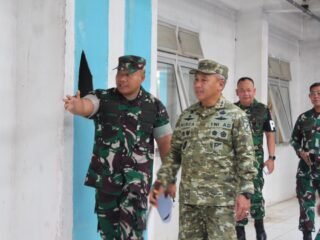 Dandim 1310/Bitung Dampingi Pangdam XIII/Mdk, Tinjau Kesiapan Marshalling Area Yon TP 916/Makawidey di Rusunawa Tangkoko Bitung