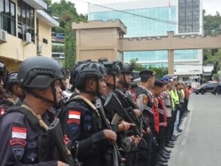 Pastikan Mudik Aman, Satgas Banops Polda Papua Intensifkan Patroli Humanis di Titik Keramaian Jayapura
