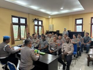 Bid Propam Polda Papua Gelar Gaktibplin di Polsek Muara Tami, Kedisiplinan Personel Jadi Fokus Utama
