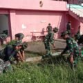 Wujud Nyata Gerakan Indonesia Asri, Personel Kodim 1310/Bitung dan Yonif TP 916/BS Kerja Bakti Bersih Lingkungan dan Fasilitas Umum