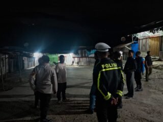 Patroli Malam Polres Tolikara Hadirkan Rasa Aman, Kota Karubaga Tetap Kondusif 