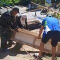 Pengecoran Foot Plat Jembatan Perintis Garuda di Airmadidi Bawah Dikebut Bersama Babinsa dan Warga