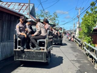 Polres Asmat Terjunkan Personel Patroli Harkamtibmas Amankan Peringatan Hari Buruh di Kota Agats
