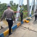 Jaga Jalur Vital, Satlantas Sarmi Monitoring Perbaikan Jembatan Bier