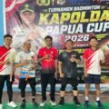 Persaingan Kian Sengit, Turnamen Badminton Terbuka Piala Kapolda Cup 2026 Masuki Hari Ketiga