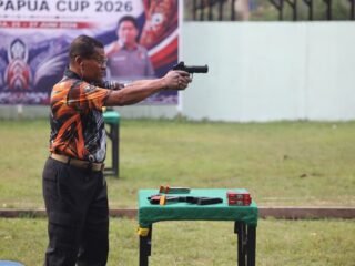Bangun Sinergi dan Soliditas, Astama Ops Kapolri Latihan Menembak Bersama Jajaran Polda Papua