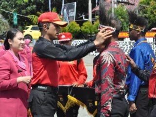 235 Casis Bintara Polri Resmi Ikuti Upacara Tradisi Penerimaan di SPN Polda Papua