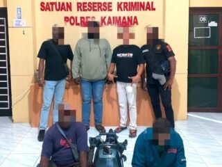Satreskrim Polres Kaimana Amankan Terduga Pelaku Pencurian Mesin Tempel dan Tiga Unit Barang Bukti Berhasil Diamankan