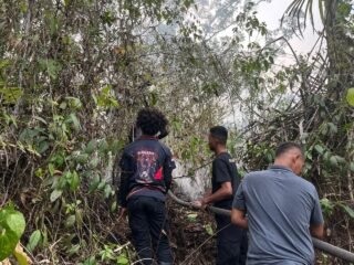 Polres Biak Numfor Bergerak Cepat Tangani Karhutla di Kampung Urfu Sub Yendidori