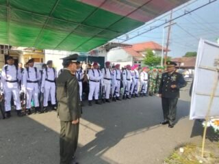 Berikan Penghormatan Terakhir Atas Jasa, Dedikasi dan Pengabdian kepada Bangsa dan Negara, Dandim 1310/Bitung Pimpin Upacara Persemayaman Brigjen TNI (Purn) Jorry Tuwaidan