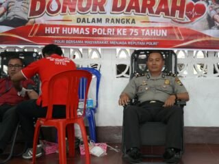 Sambut Hut Humas Polri Ke-75 Tahun 2026, Humas Polresta Manokwari Gelar Bakti Kesehatan Donor Darah di Aula Polresta Manokwari